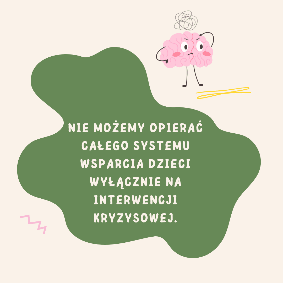 Nie możemy opierać całego systemu wsparcia dzieci wyłącznie na interwencji kryzysowej
